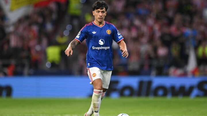 Lisandro Martinez of Manchester United in action, as Man United face major decision on his future.